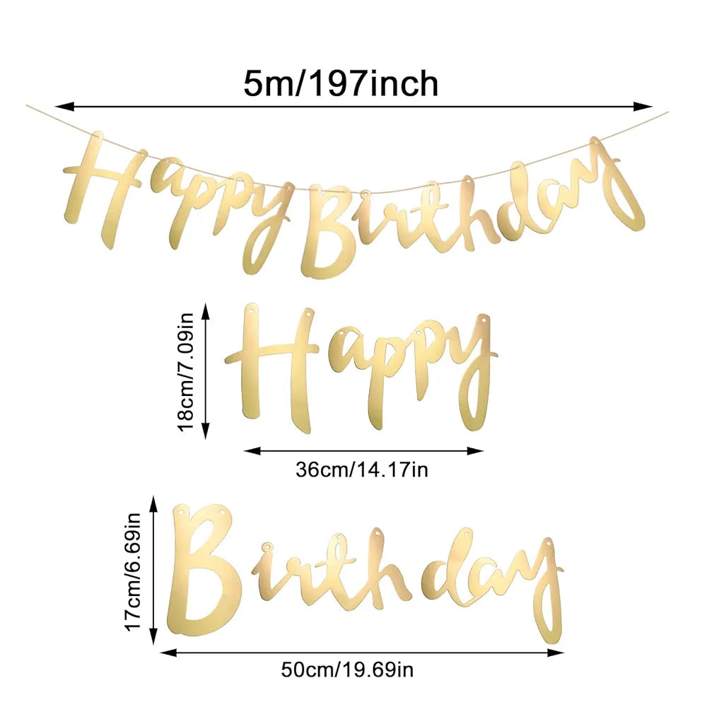 Happy birthday slinger zilver