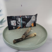 Hotdogs paardenvlees met bramen in kabeljauwhuid