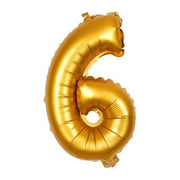 Cijferballon 6 goud