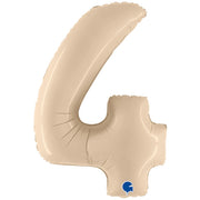 Cijferballon 4 caramel