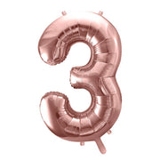 Cijferballon 3 roze