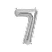 Cijferballon 7 zilver
