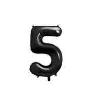 Cijferballon 5 zwart