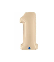 Cijferballon 1 caramel
