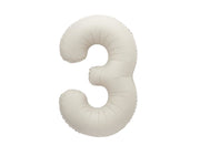 Cijferballon 3 crème