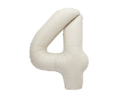 Cijferballon 4 crème