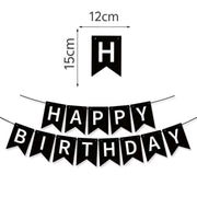 Happy birthday slinger zwart